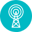 ícono sistema de comunicaciones radial y microondas